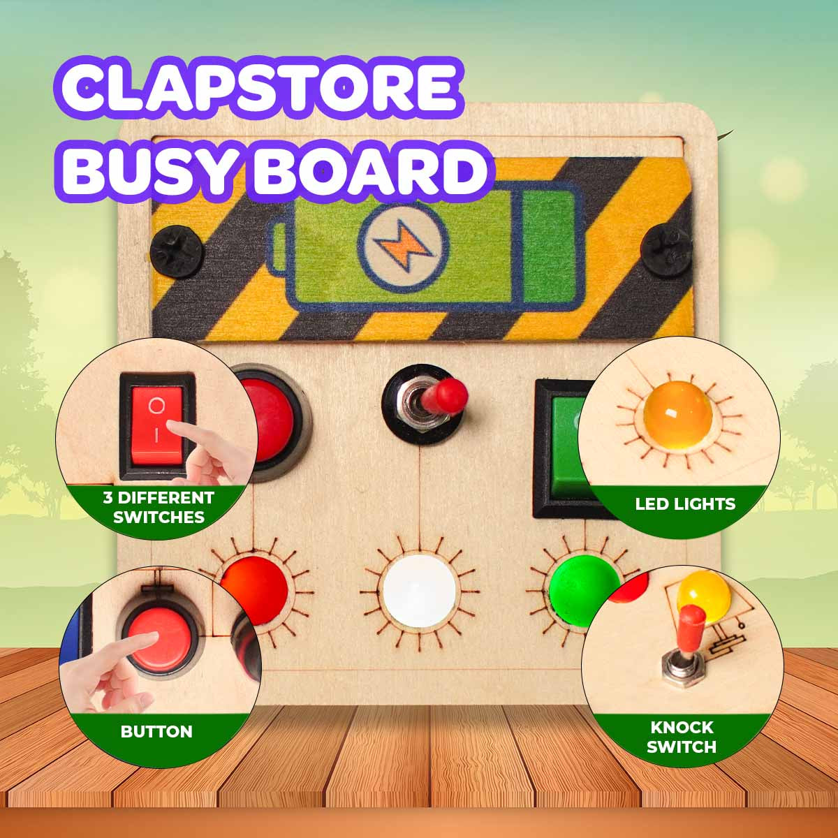 Montessori Police Cruiser and Mini Switch Busy Board Set (V7/V4)