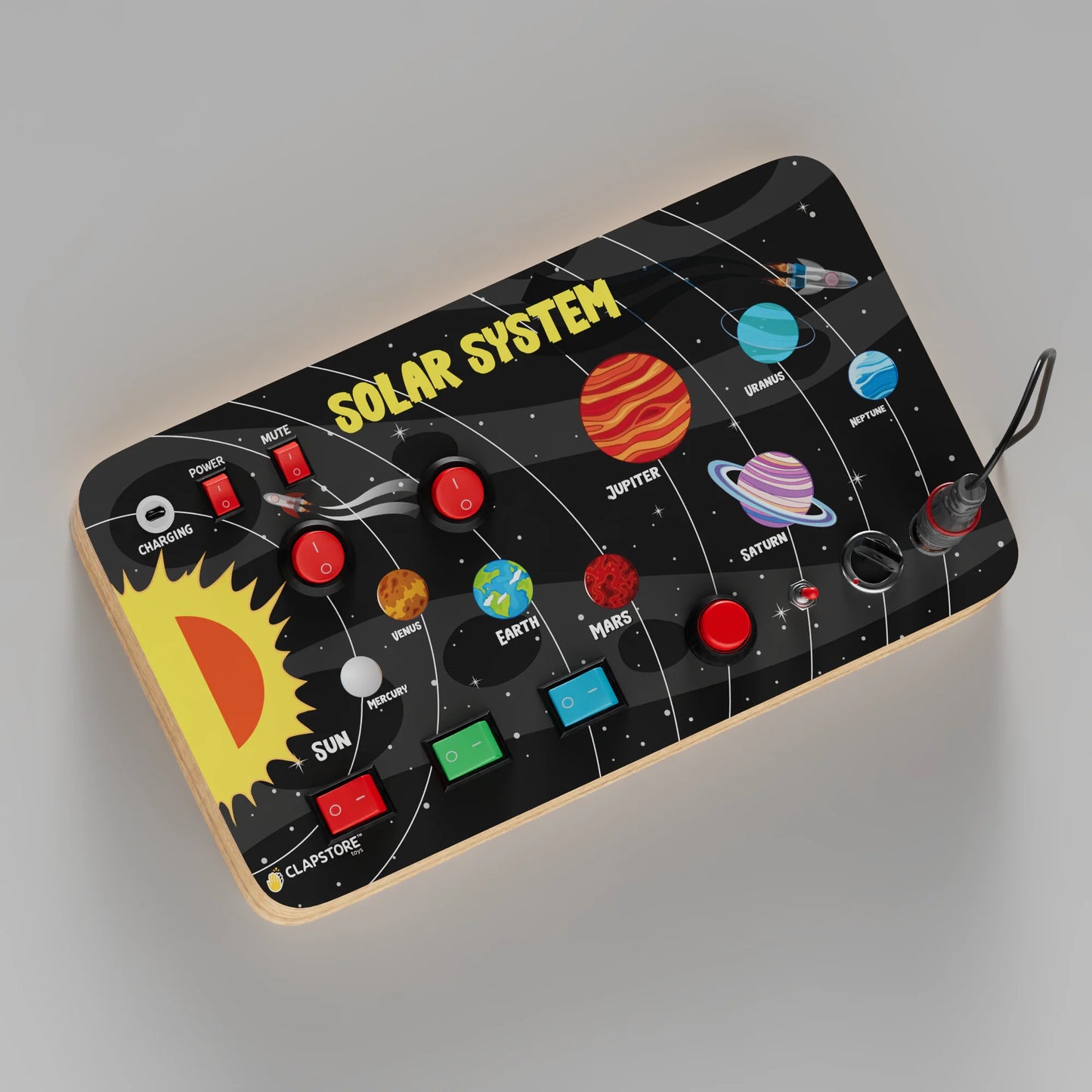 Galaxy Explorer Montessori Busy Board V3 - Rechargeable with Audio Features