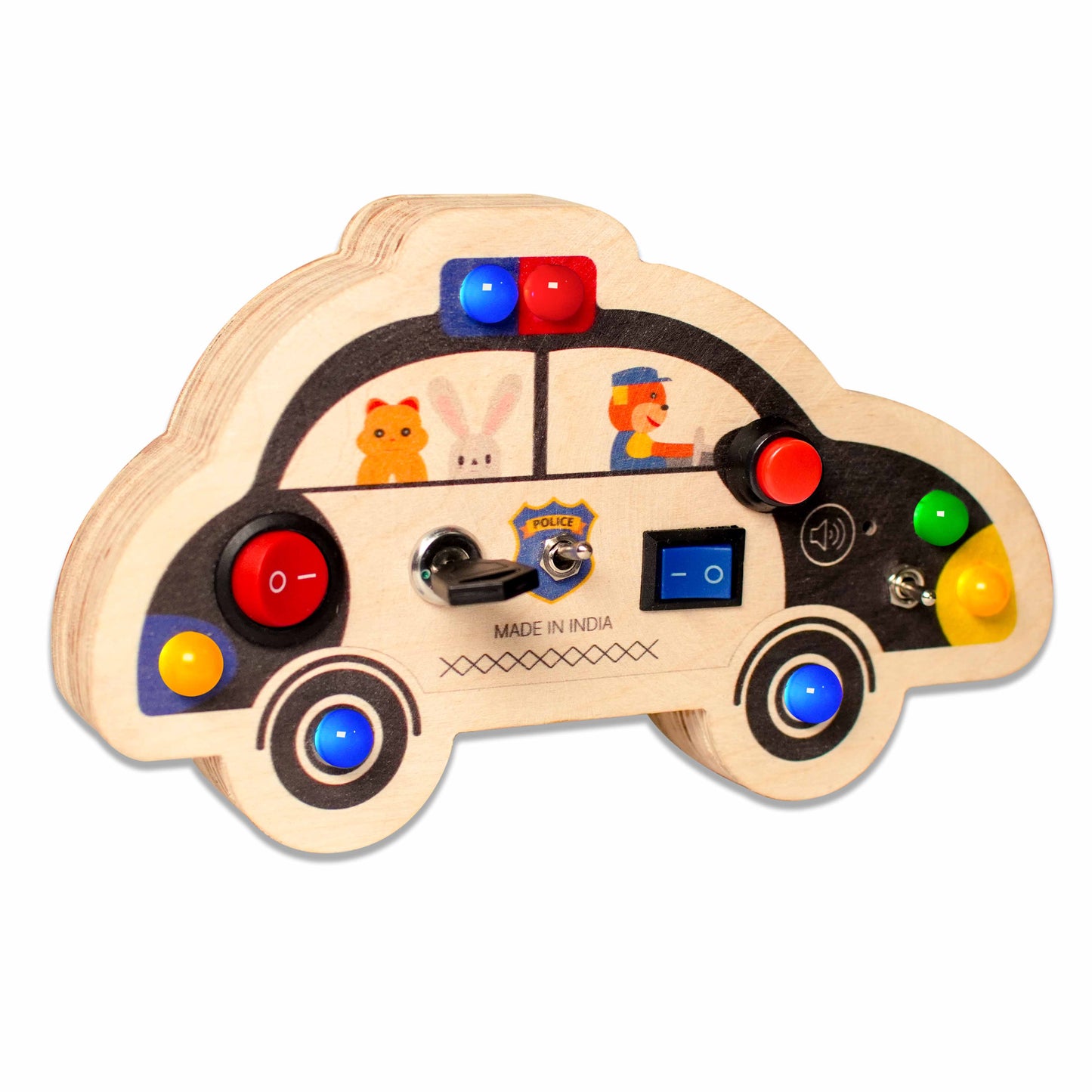 Montessori Police Cruiser and Mini Switch Busy Board Set (V7/V4)