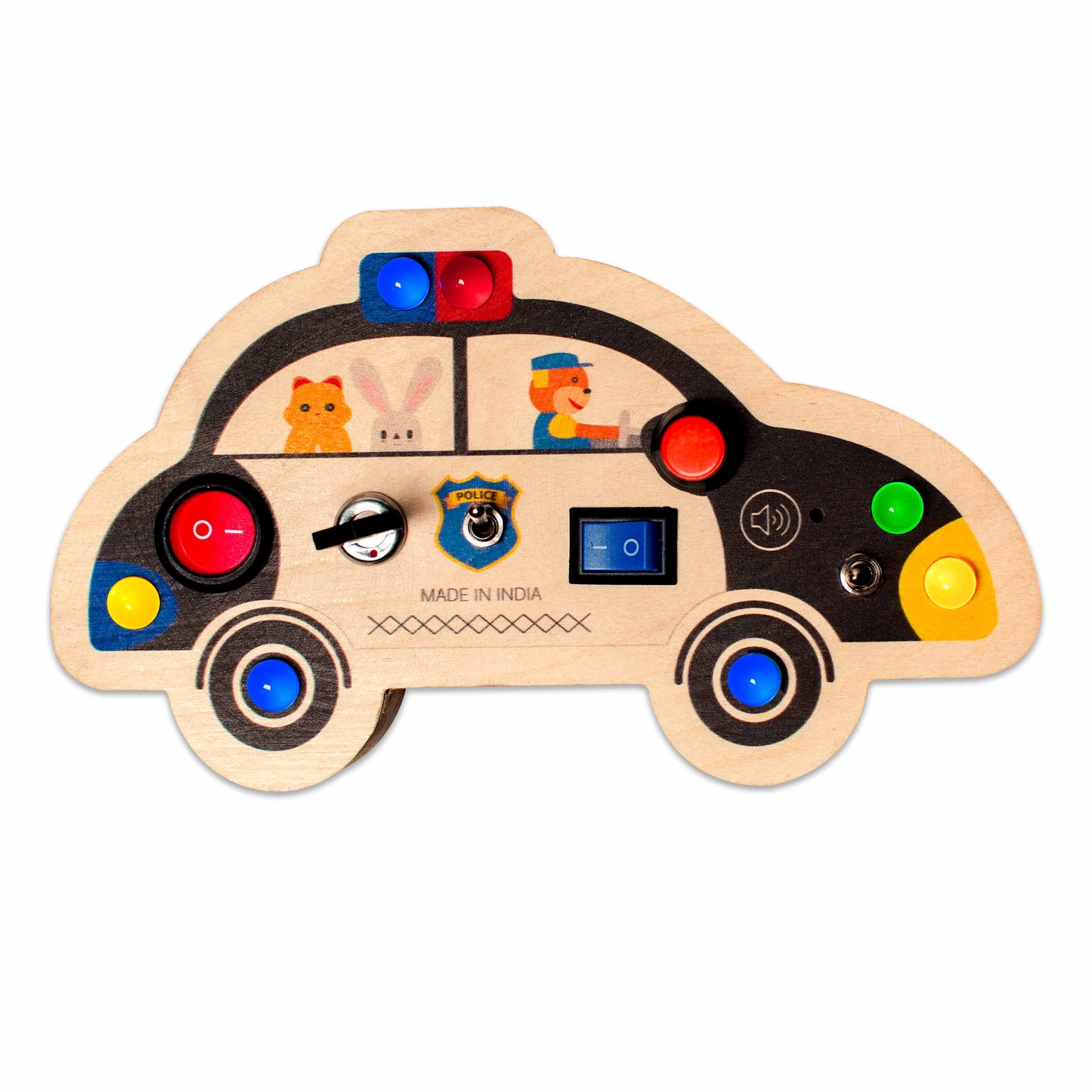 Montessori Police Cruiser and Mini Switch Busy Board Set (V7/V4)