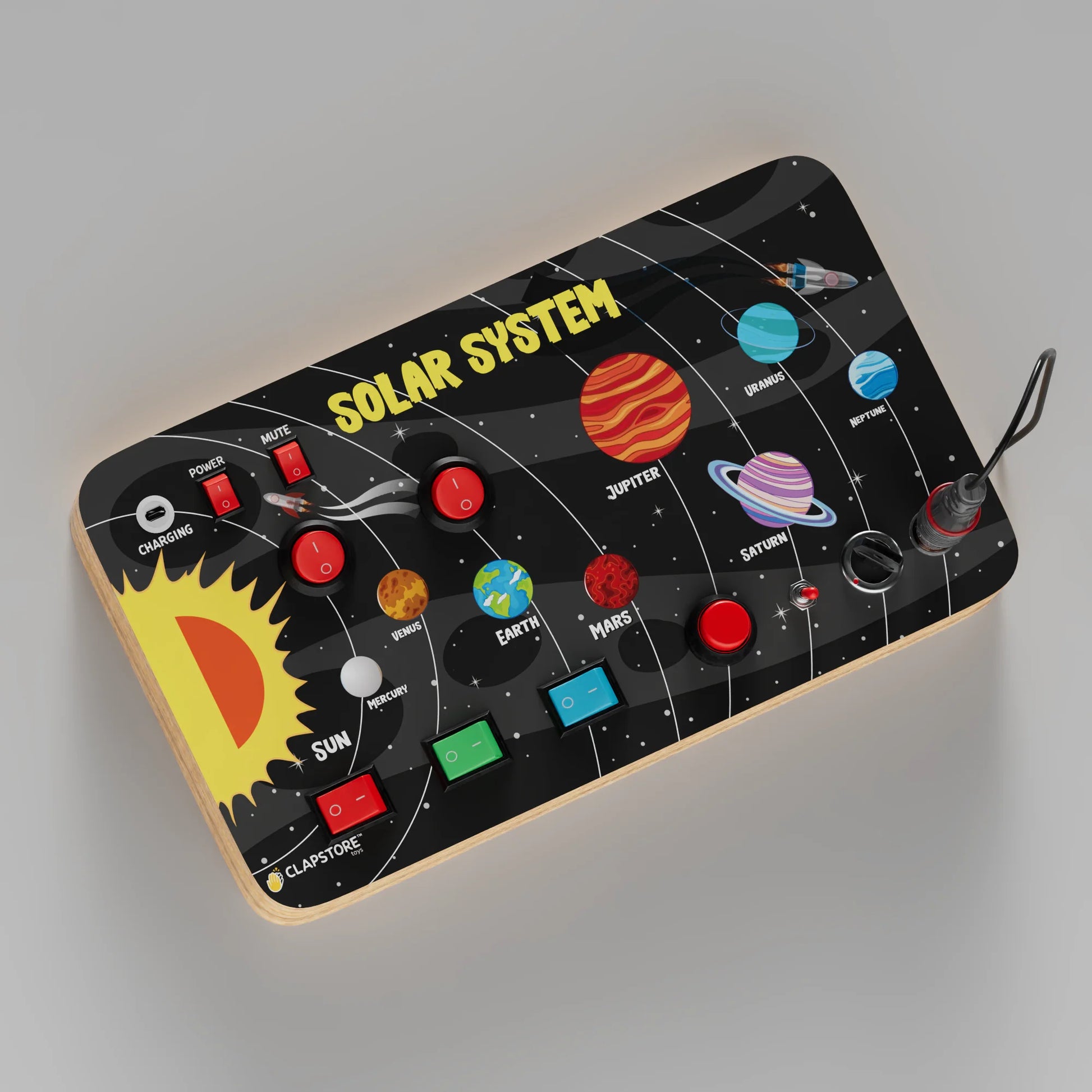 Galaxy Explorer Montessori Busy Board V3 - Rechargeable with Audio Features