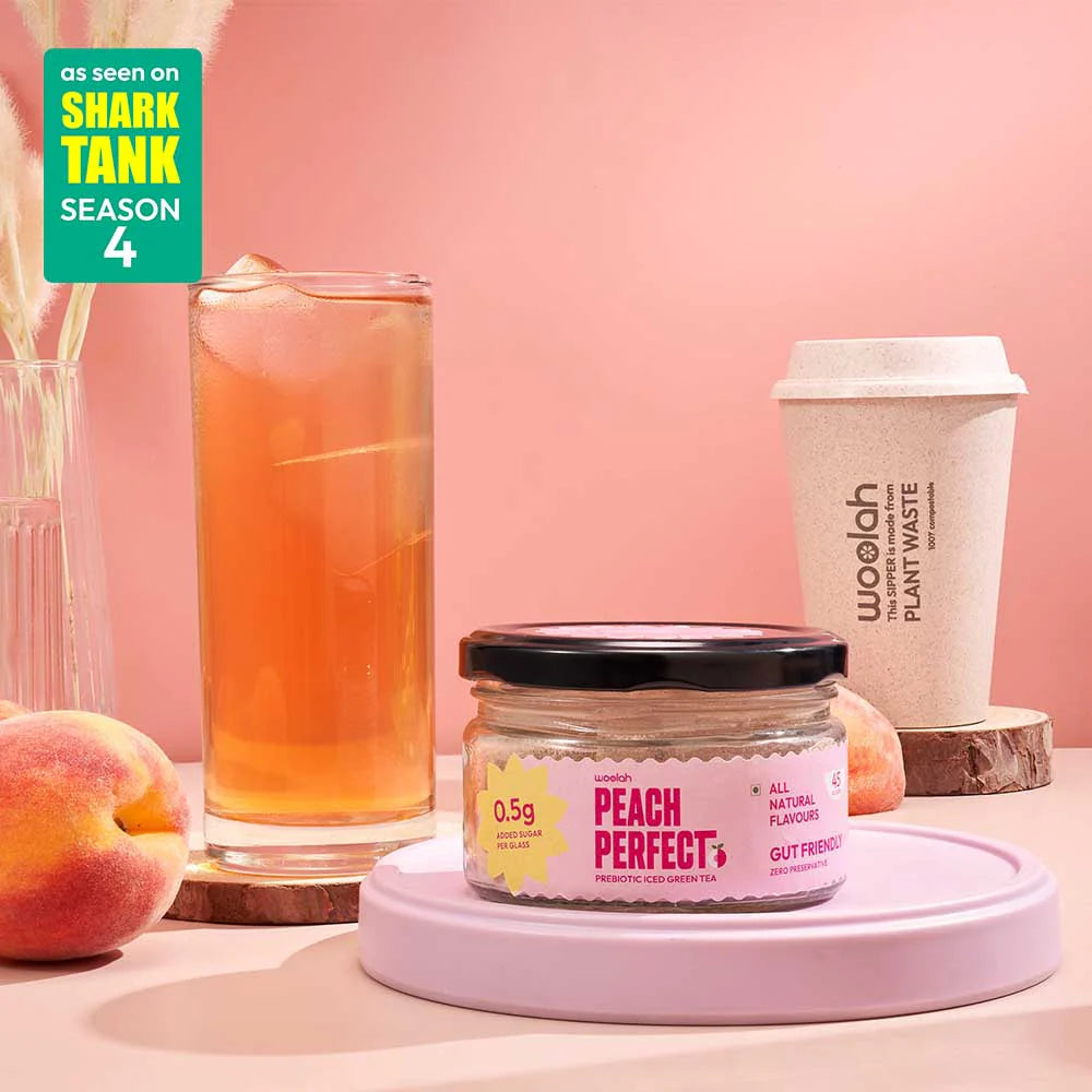 Perfect Peach Prebiotic Iced Green Tea